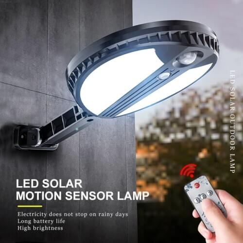 70 LED Solar Street Lights Outdoor Security Light PIR Motion Sensor Remote Control Waterproof Wall Lamp For Garden Yard Garage