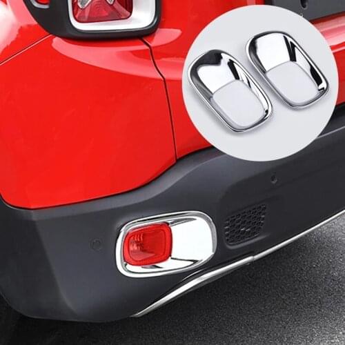 ABS Chrome Car Rear Fog Lampshade Cover Trim Sticker For Jeep Renegade 2015 2016 2017 2018 Accessories Styling