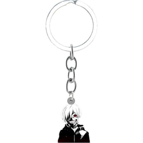 Anime Tokyo Ghoul Key Chains Boys Epoxy resin Pendant with chain Keyrings Backpack Bag Car Keychain Key-holder