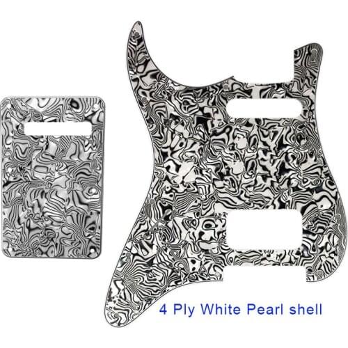 Guitar Parts-For US Left Handed 72' 11 Screw Hole Standard St Deluxe Humbucker Hs Guitar Pickguard & Back Plate Scratch Plate