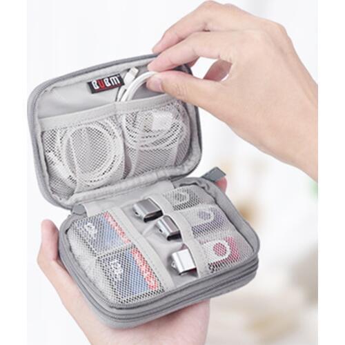 Travel Organizer Bag Pouch,Mini Electronic Accessories Storage Bag for Power Bank, Phone,USB Cables and Other Phone Kits