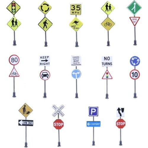 Model train construction toy traffic sign micro landscape DIY material Mini