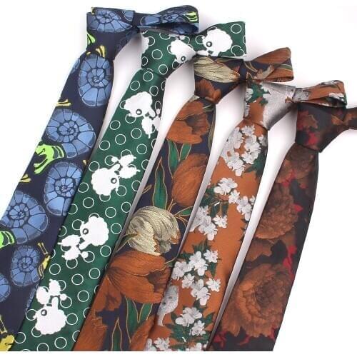 Jacquard Floral Ties For Men Women Classic Suits Mens Neck Ties Skinny Casual Neck Tie Fashion Skinny Necktie For Wedding Party