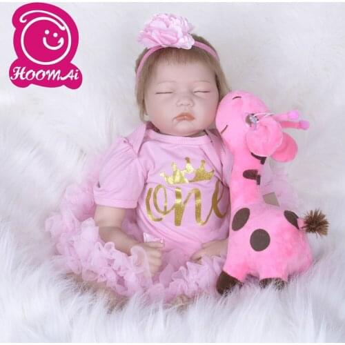 55cm New Soft Silicone Reborn Baby Doll Toys Lifelike Princess Newborn Girl Baby-Reborn Doll Birthday Gift Child Play House Toy