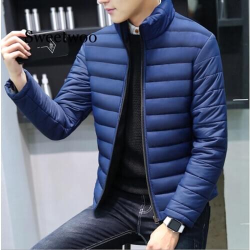 New Men Winter Warm Out Wear Large size mens long sleeve stand collar cotton business casual zipper cotton jacket
