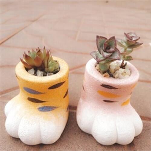 Mini Cement Planter Concrete Flower Pot Silicone Molds DIY 3D Animal Vase Decorating Resin Mould