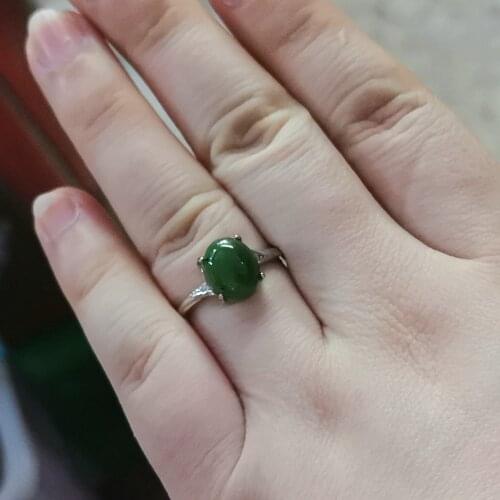 Natural Jasper Ring Green Gemstone Woman Jewelry pierscionki aros plata 925 silver mujer aliança de namoro vintage juwelen takı