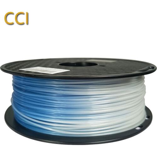 3d printer filament color change pla 1.75mm 1kg blue red purple voilet green to white changing filament printing materials