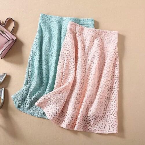 Newest HIGH STREET 2021 Summer Designer Stylish Skirt Womens Embroidery Flowers Mesh Skirt