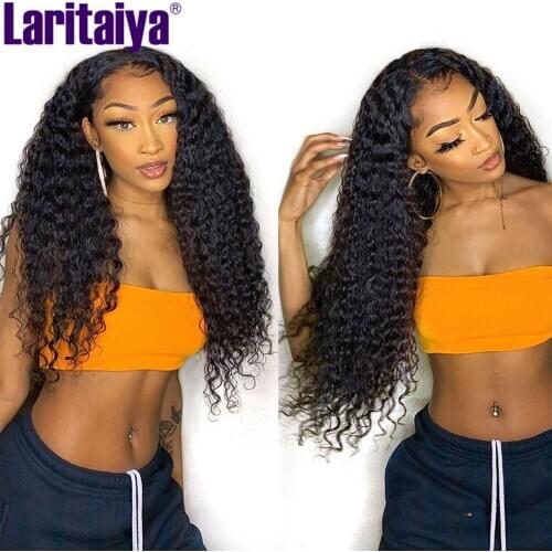 Transparent Lace Front Wig Deep Wave Lace Front Wigs For Black WomenPeruvian Human Hair Lace Wigs Deep Curly Lace Closure Wig
