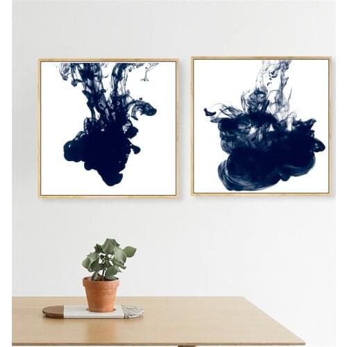Ink Poster Black White Wall Art Chinese Abstract Painting Nordic Canvas Print Wall Pictures for Living Room Wall Decor