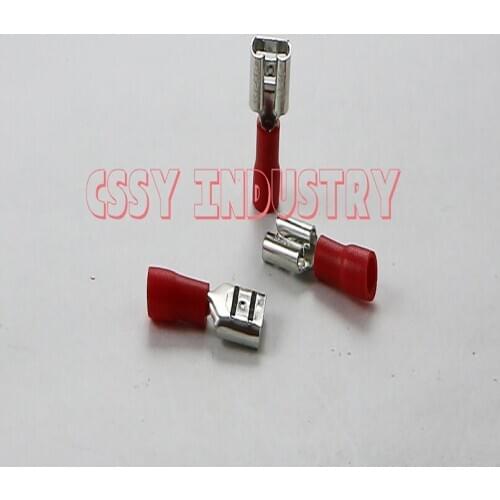 100piece/lot pre-insulating crimp terminal block male MDD/FDD1.25/2/5.5-250 22-10AWG (0.5-6.0mm2)