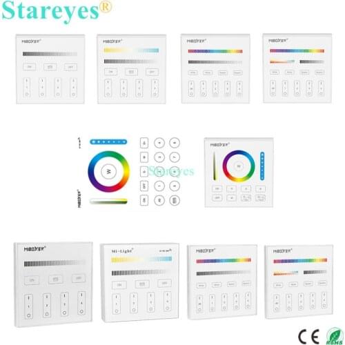 Mi light B0 B1 B2 B3 B4 B8 T1 T2 T3 T4 Dimmer Miboxer CCT RGB RGBW RGBCCT 5 in 1 Smart Panel Remote LED strip 2.4G RF controller
