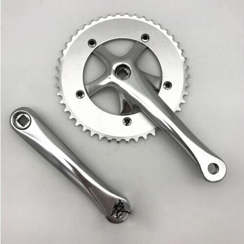46T fixie bike Crankset biciclet Aluminum alloy Single Speed track bike road bike Fixed Gear bike Chainwheel cranks