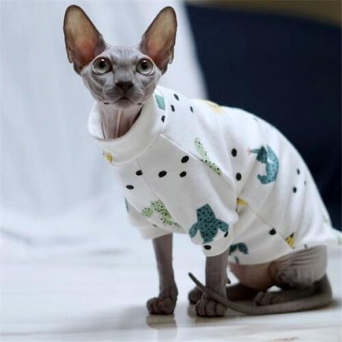 Cute Animal printed Cat Dresses Hair Cat Outfits Spring Summer Kitten clothes for Sphynx Cat Clothes
