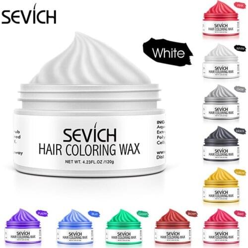 Men Temporary Hair Color Wax Diy Gel Mud One-time Molding Paste Dye Cream Hair Gel For Hair Coloring Styling Silver Grey