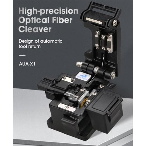 High Precision AUA-X1 Fiber Cleaver FTTH Cable Fiber Optic Cutting Knife Tools Cutter Three-in-one Clamp Slot 24 Surface Blade