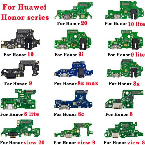 1pcs For Huawei honor 8 9 10 20 lite 8x 8c 8x max 9i v8 v9 v20 USB Charger Board Connector Charging Dock Flex Cable Repair Parts