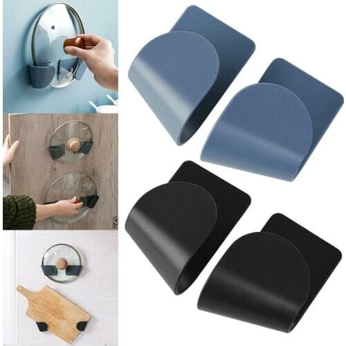 2pcs Storage Rack Pot Lid Kitchen Cookware Organizer Holder Wall Mount Cabinet Hanging