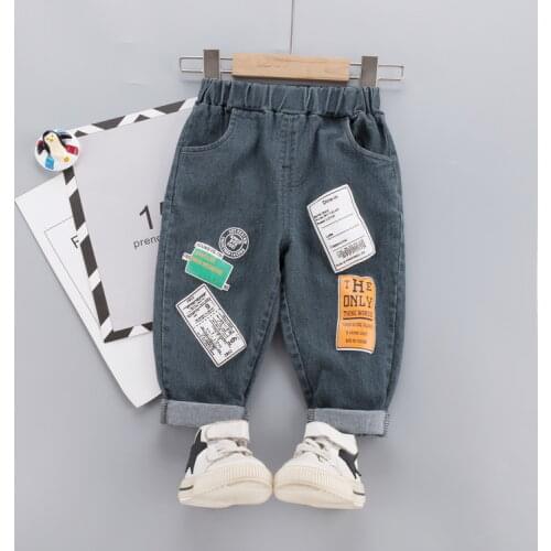 2020 Kids Cartoon Trousers Pant Fashion Girls Jeans Children Boys Cartoon Jeans Kids Fashion Denim Pants Baby Infant Clothing