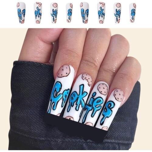 24PCS New Detachable Coffin False Nails Fashion Wearable Ballerina Fake Nails Full Cover Nail Tips DIY Manicure Accessories