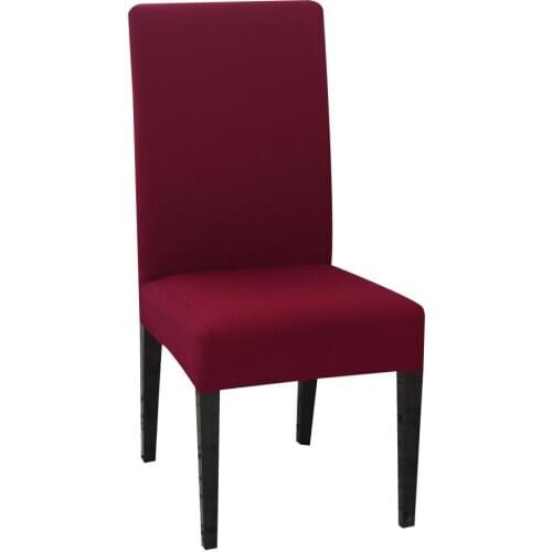 35Solid Color Chair Cover Spandex Stretch Elastic Slipcovers Xmas Chair Covers For Dining Room Kitchen Wedding Banquet