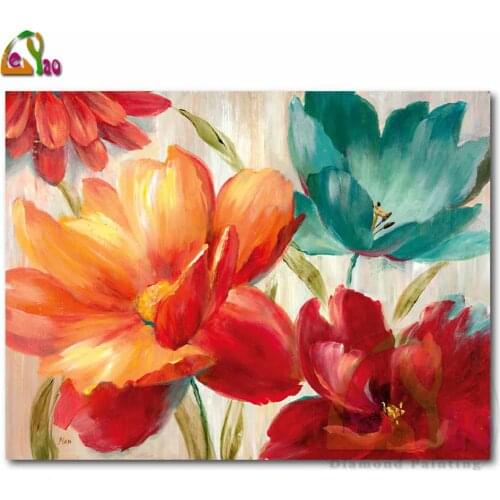 5D DIY Diamond Painting Yellow Flower Daisy Full Square/Round Diamond Embroidery still life Mosaic Picture of Rhinestone Home De