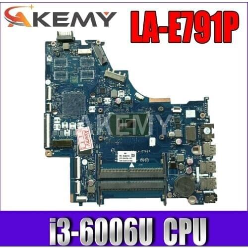 AKemy 924750-601 For HP Pavillion 15-BS 924750-001 LA-E791P SR2UW i3-6006U Mainboard Laptop motherboard DDR4 tested OK