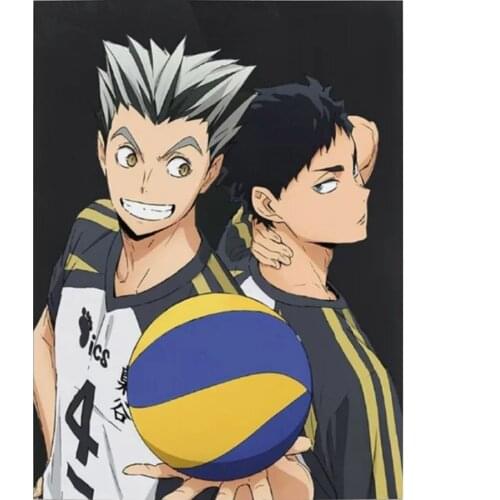 5D DIY Diamond Painting Haikyuu Volleyball Japan Anime Two Boy Full Square Drill Embroidery Cross Stitch Wall Sticker