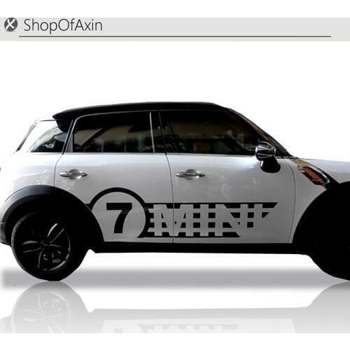 Car Rokcer panel Door Decoration Sticker Decal 7 Logo Style For Mini Cooper Countryman R60