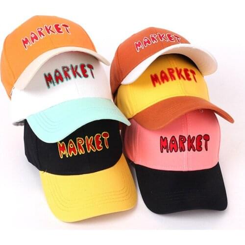 Spring Summer Children Baseball Cap New Fashion Boys Matching Color Bonnets Letters Embroidery Girls Sun Hat 2 3 4 5 6 Years
