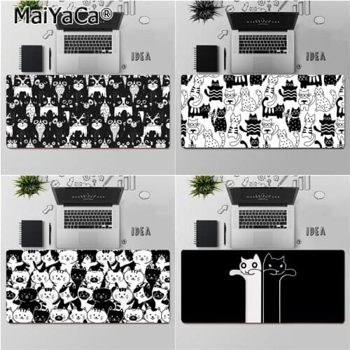 Maiyaca cute Cats black and white Natural Rubber Gaming mousepad Desk Mat Free Shipping Large Mouse Pad Keyboards Mat