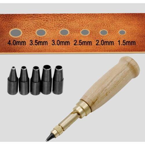 Leather Belt Punch Tool Kit Screw Hole Maker Leather Punching Tool Belt Puncher