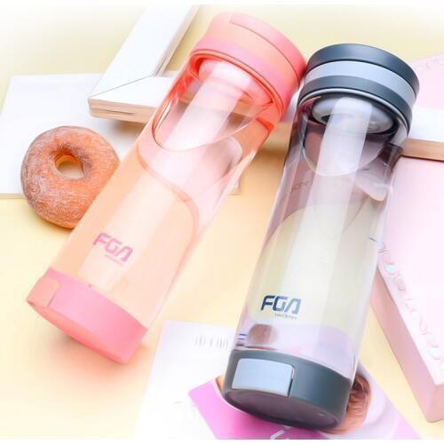 600ml Creative plastic my water bottle portable Mobile phone bracket kettle sports outdoor Fruit juice kettle tea infuser