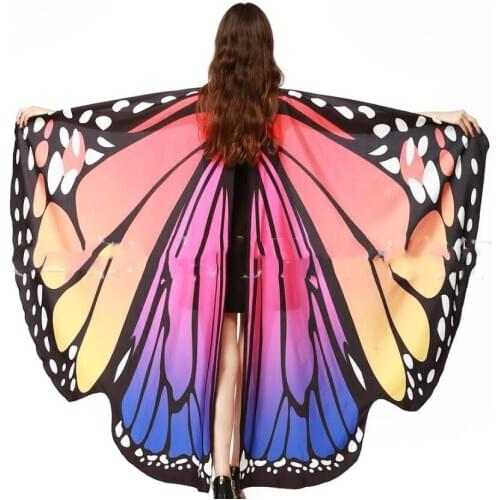 Butterfly Wings For Women Butterfly Shawl Fairy Ladies Cape Nymph Pixie Costume Accessory Adult Monarch Butterfly Cape Wings