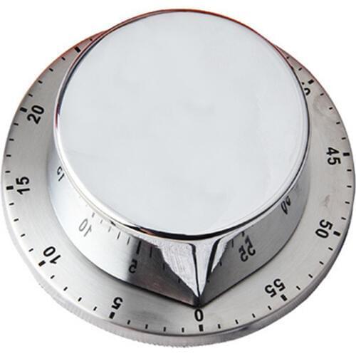 Stainless Steel Kitchen Timer with Magnetic Base Manual Mechanical Cooking Timer Countdown Cooking Tools Kitchen Gadgets