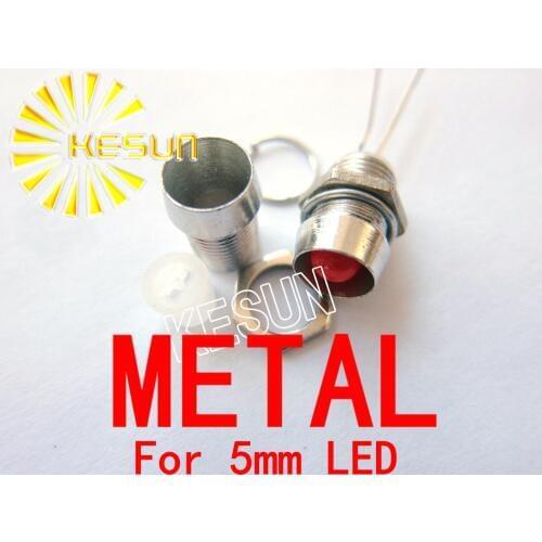 500PCS x 5mm Metal LED Holder Socket for 5mm LED Diodes