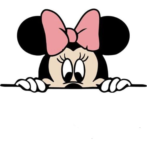 Fashion Cartoon Character Auto Sticker Pvc Cute Mickey and Minnie Car Windshield Waterproof Sunscreen Decal Decoration 14cm*8cm