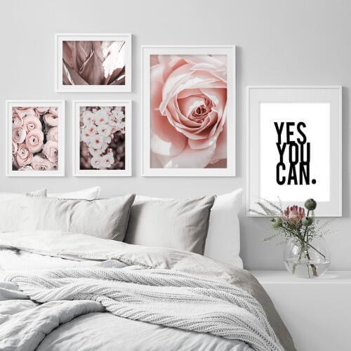 Agave Rose Flower Motivational Poster Nordic Posters And Prints Wall Art Canvas Painting Wall Pictures For Living Room Decor