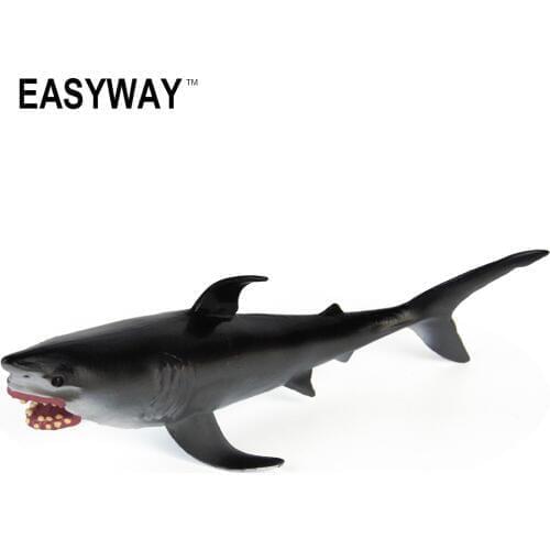 Mr.Froger White Shark Model Toy Aquatic Creatures Soft Wild Animals Toys Set Zoo Modeling Plastic Sea Lift Fish Simulation model