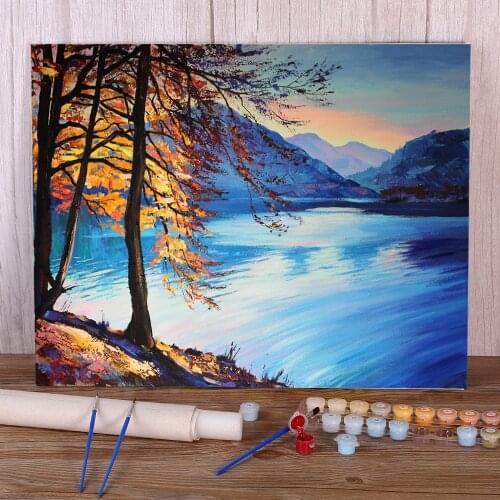 Landscape Silence Painting By Numbers Complete Kit Oil Paints 50*70 Paiting By Numbers Wall Paintings For Handiwork