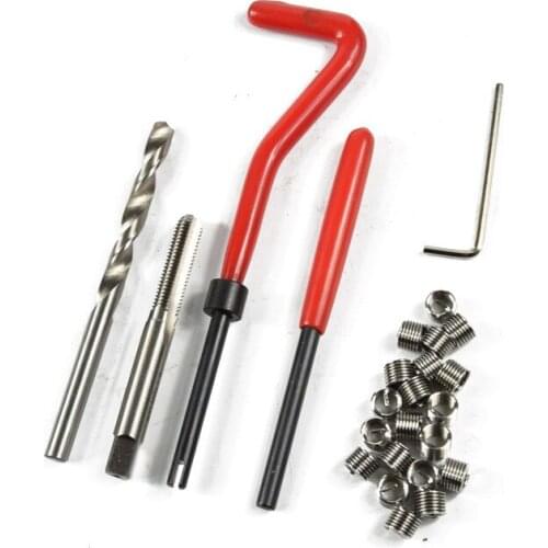 30 pcs Thread Repair Recoil Insert Installation Kit Tool Drill Tap M5 M6 M8 Helicoil Car Pro Coil Drill Set