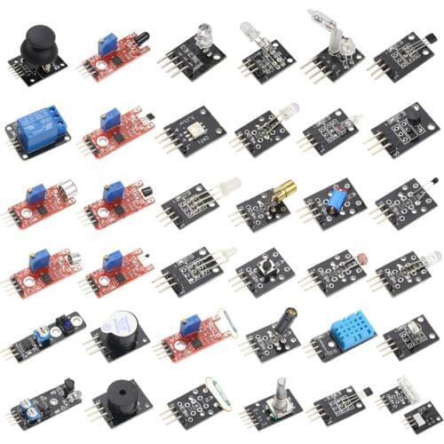 37 IN 1 Sensor Kit Starter Kit Sensors Set for UNO R3 for MEGA 2560 for Raspberry Pi DIY Learning Suit suitable for Arduino