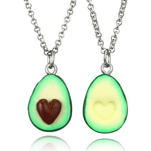 Lovely Avocado with Nuclear 3D Clay Alloy Necklace Decor Couple Neck Chain Gift