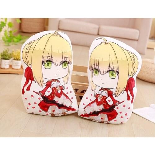 Anime Fate stay night Printing pillow plush Toy fgo saber Q veision Cushion pillow toy Gifts