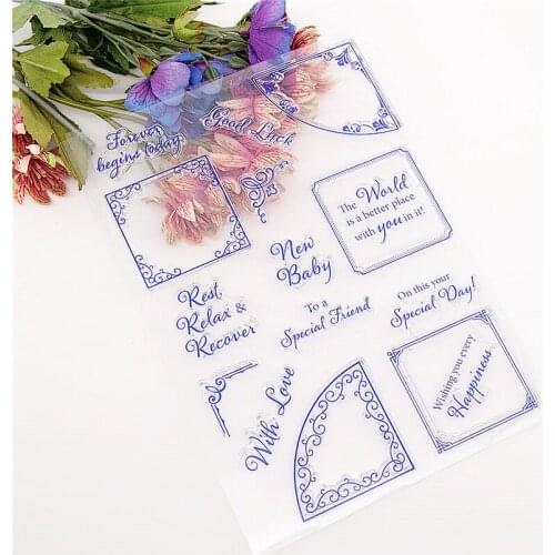 14.5x21cm good luck transparent seal clear stamps silicone seal TPR roller stamps DIY scrapbook album / card production