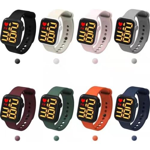 Luxury LED Sport Watches Turkey Plastic Case Women Digital Watches Silica Gel Bands Frame Waterproof Smart Watch Wrist For Men