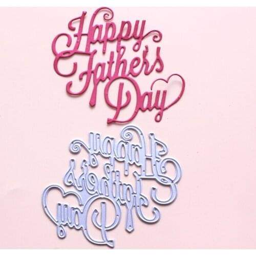 YYSD Happy Fathers Day Metal Cutting Dies Stencil Scrapbooking DIY Album Stamp Paper