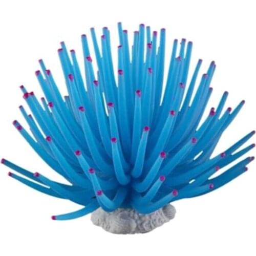 28TC Silicone Sea Anemone Ornaments Aquarium Coral Decor for Fish Tank Decoration