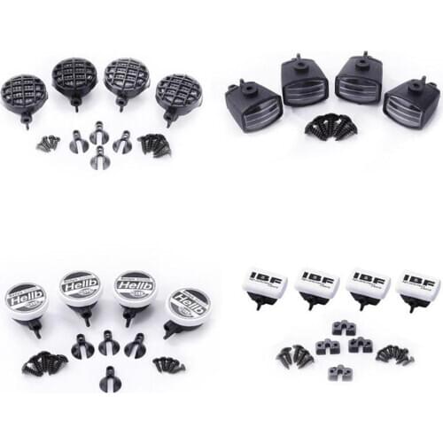 4pcs RC Car LED Light Cover Lampshade for 1:10 Tamiya HSP Lampshade for Axial SCX10 D90 TRX-4 RC Climbing Car Parts Accessories